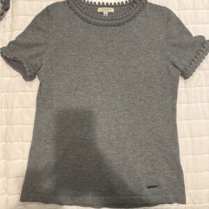 Burberry Gray Short Sleeve sweater, medium